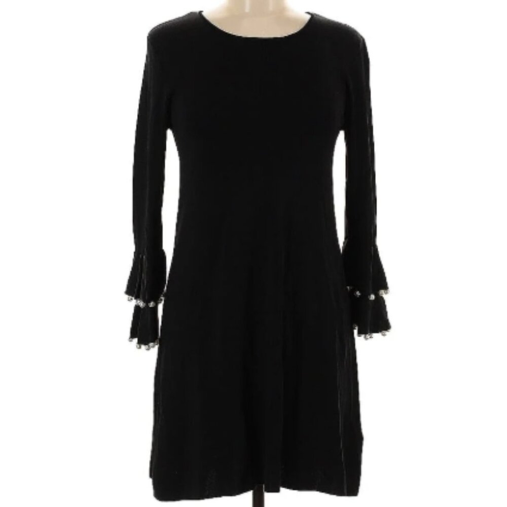 Zara Casual Dress Zara Size M Casual black knee length long sleeve pearl detail